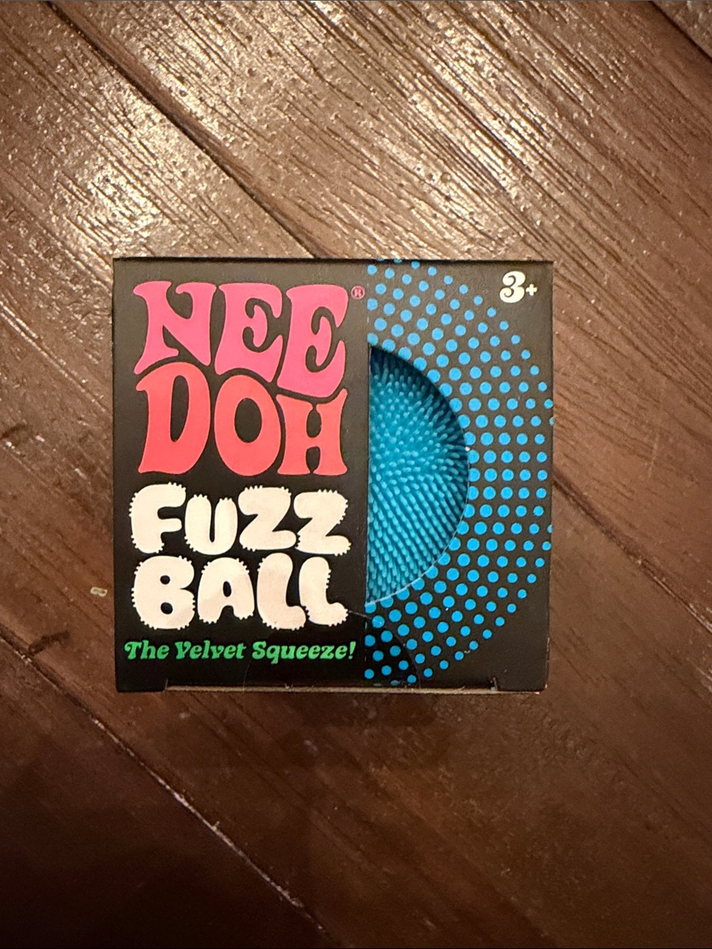 NeeDoh Fuzz Ball Velvet Squeeze - Blue